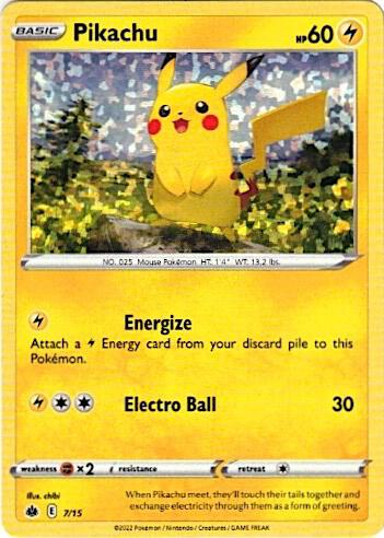Pokemon Pikachu 7/15 McDonald's Collection 2022