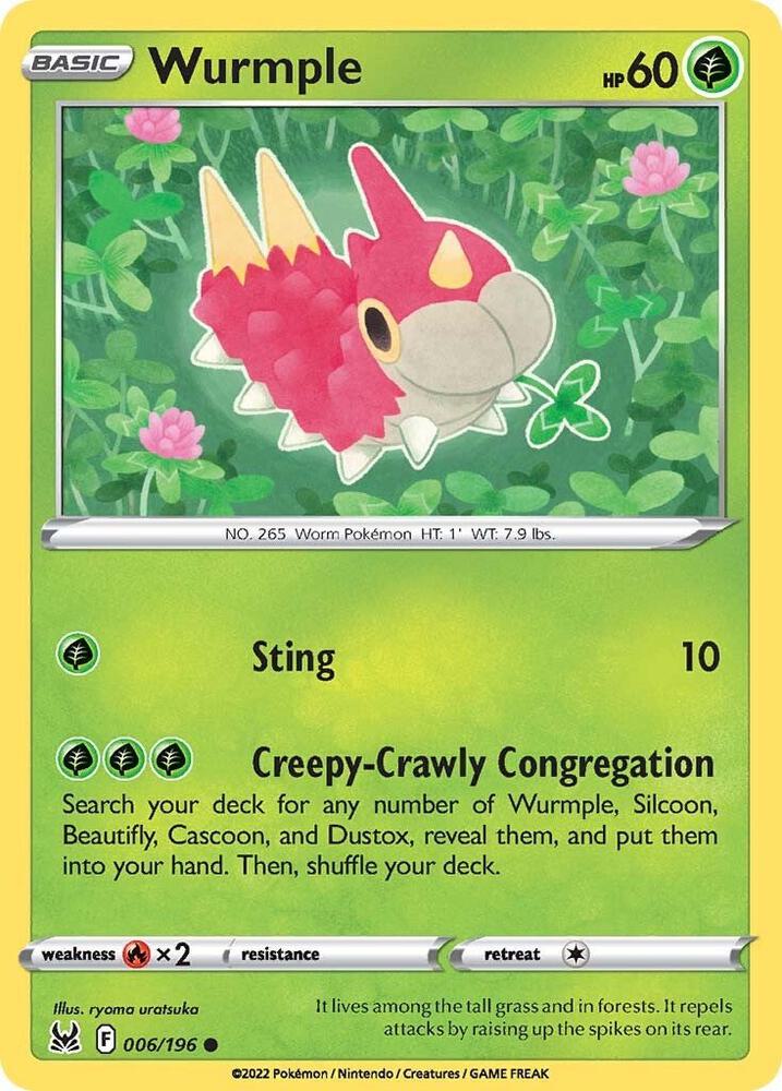 Pokemon Wurmple 6/196 Lost Origin