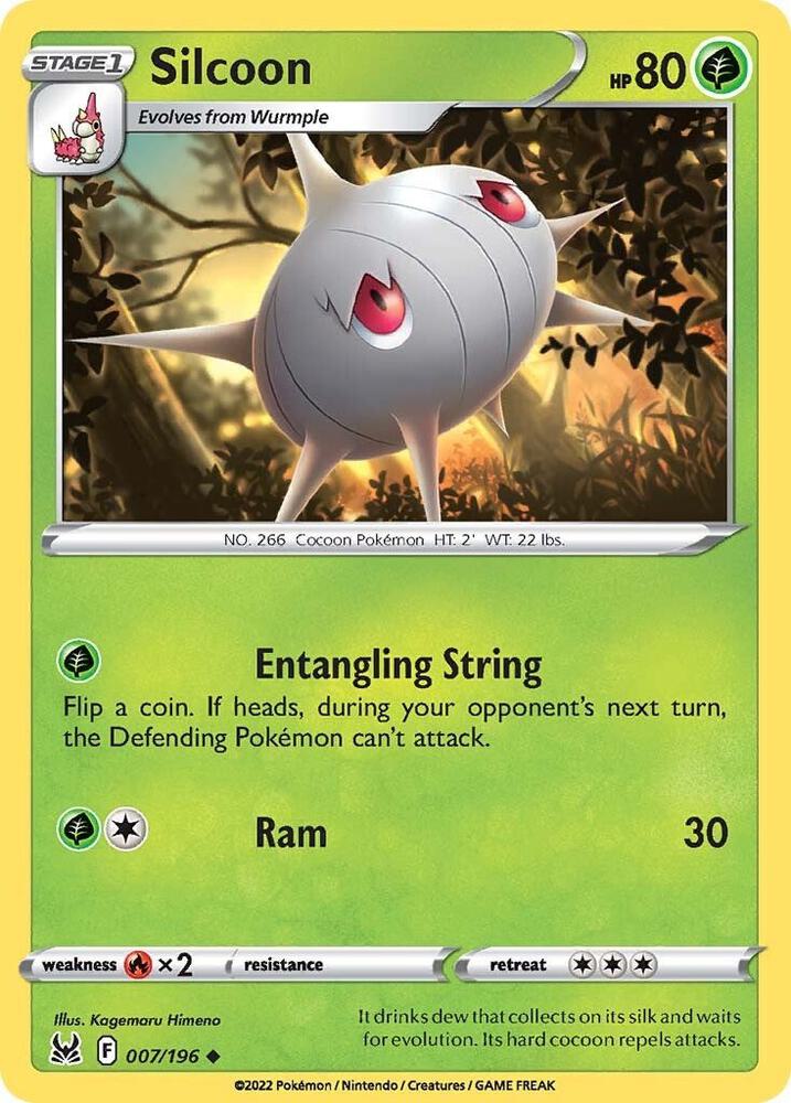 Pokemon Silcoon 7/196 Lost Origin