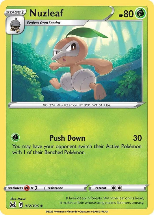 Pokemon Nuzleaf 12/196 Lost Origin