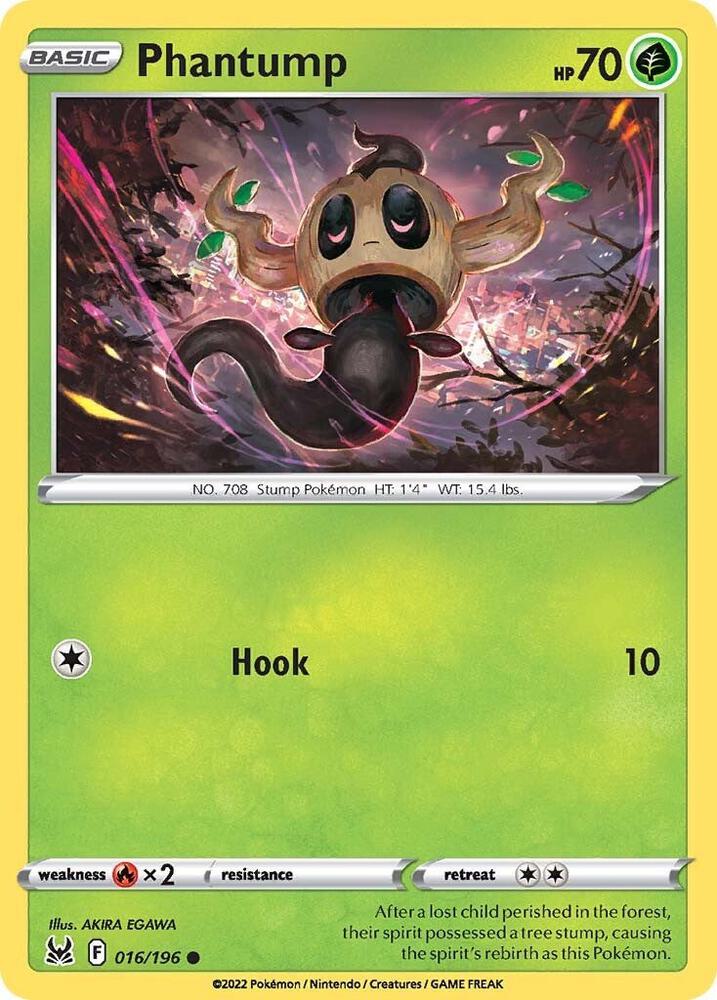 Pokemon Phantump 16/196 Lost Origin
