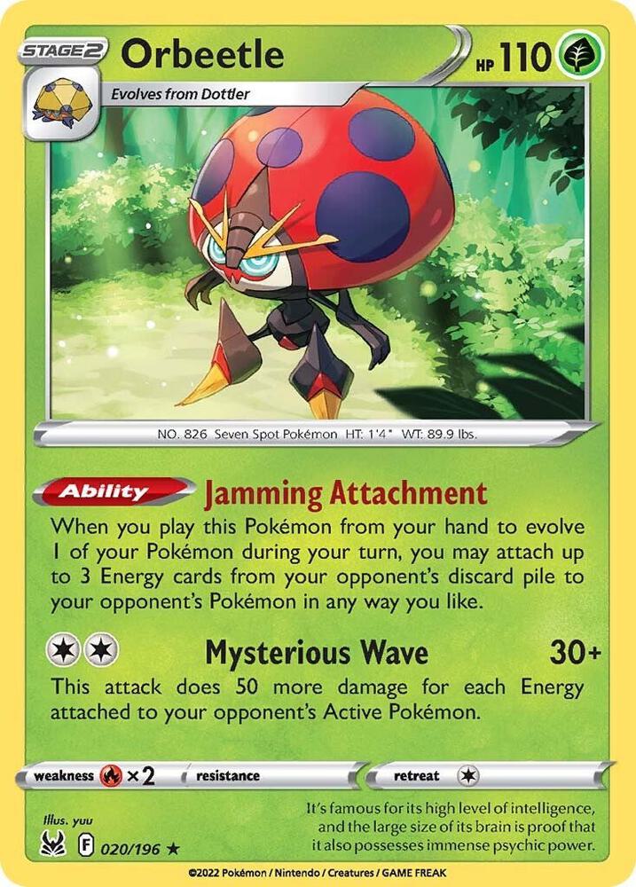 Pokemon Orbeetle 20/196 Lost Origin