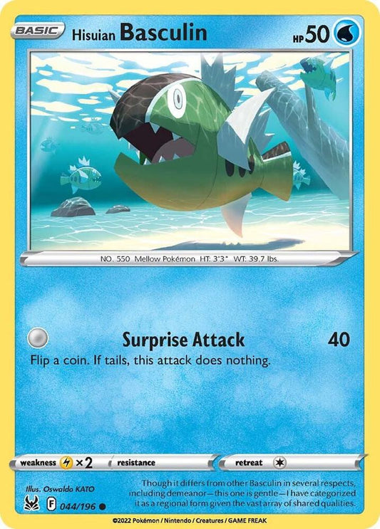 Pokemon Hisuian Basculin 44/196 Lost Origin