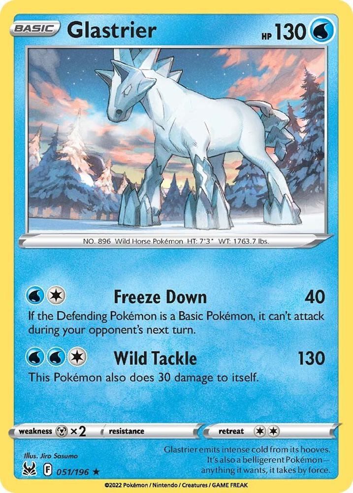 Pokemon Glastrier 51/196 Lost Origin
