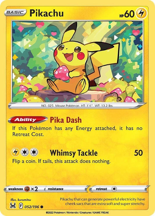 Pokemon Pikachu 52/196 Lost Origin