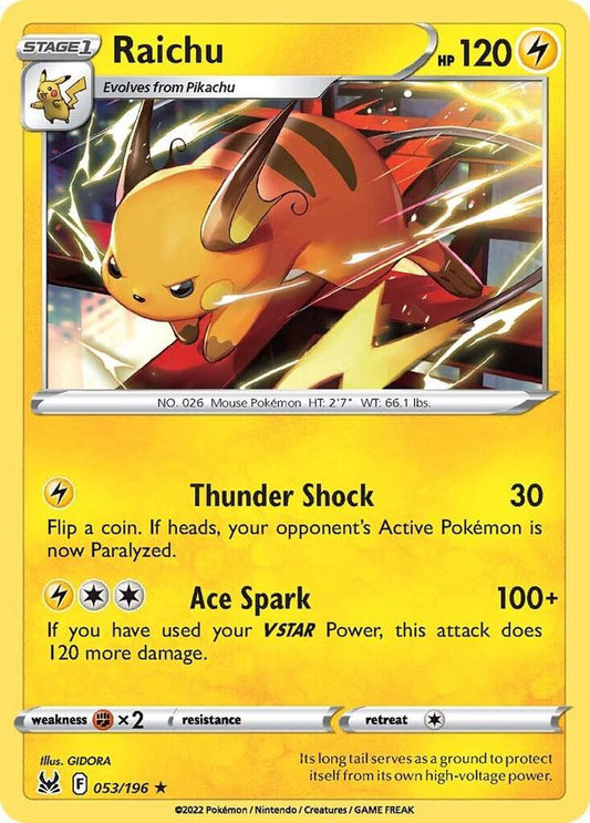 Pokemon Raichu 53/196 Lost Origin