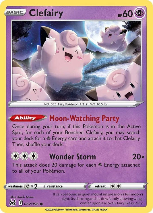 Pokemon Clefairy 62/196 Lost Origin
