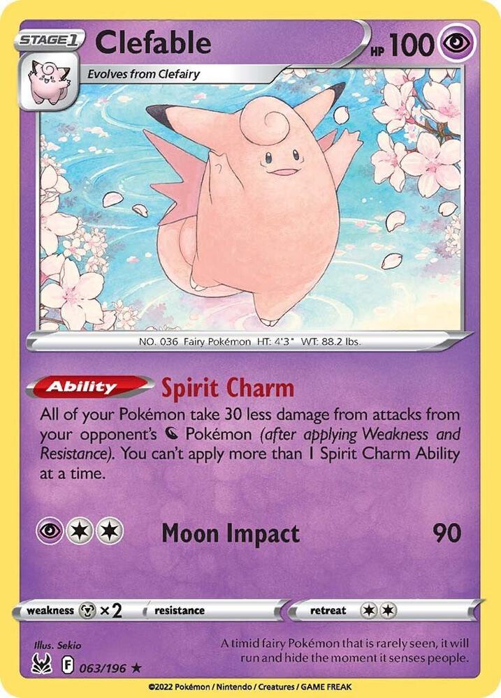 Pokemon Clefable 63/196 Lost Origin