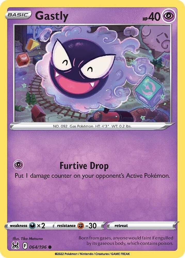 Pokemon Gastly 64/196 Lost Origin