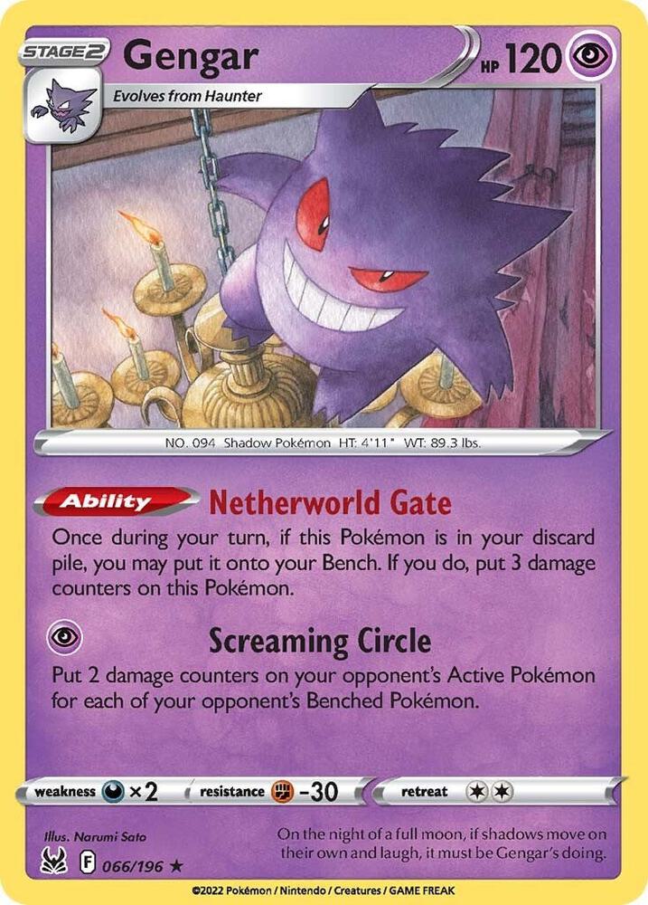 Pokemon Gengar 66/196 Lost Origin