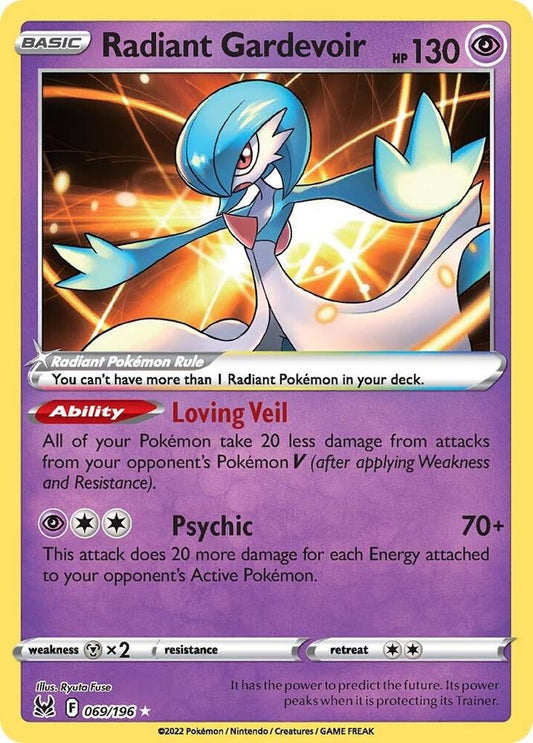 Pokemon Radiant Gardevoir 69/196 Lost Origin
