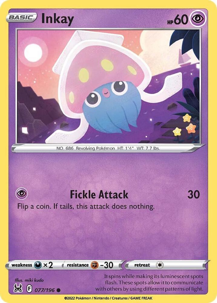 Pokemon Inkay 77/196 Lost Origin