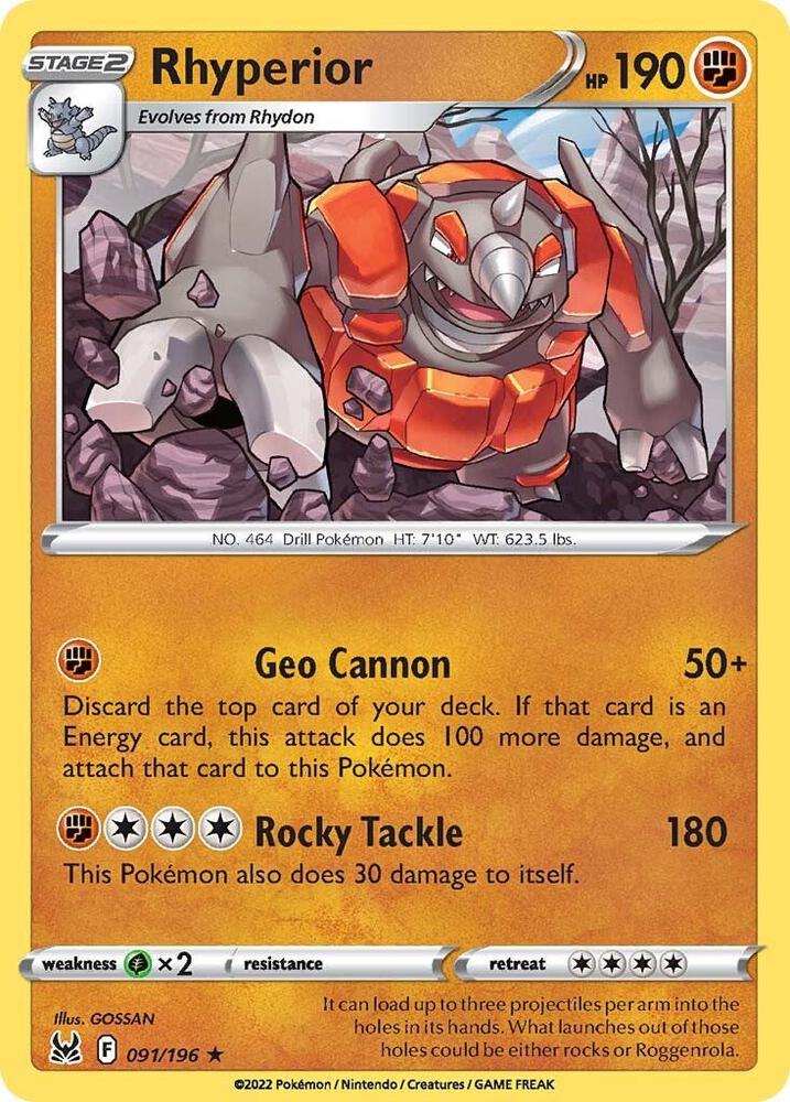 Pokemon Rhyperior 91/196 Lost Origin
