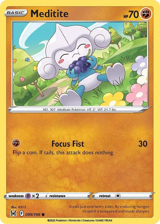 Pokemon Meditite 99/196 Lost Origin