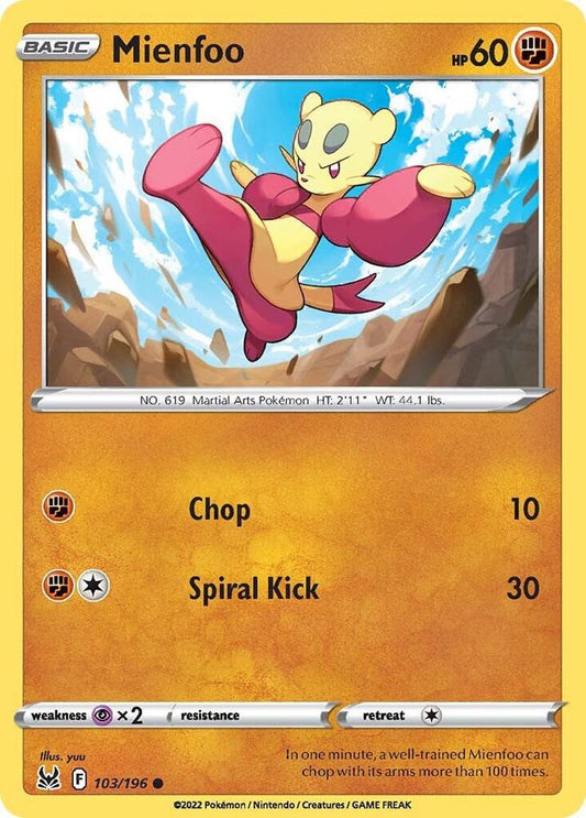 Pokemon Mienfoo 103/196 Lost Origin
