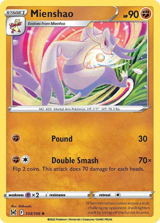 Pokemon Mienshao 104/196 Lost Origin