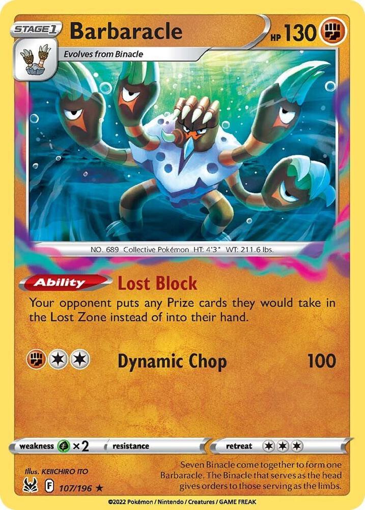 Pokemon Barbaracle 107/196 Lost Origin