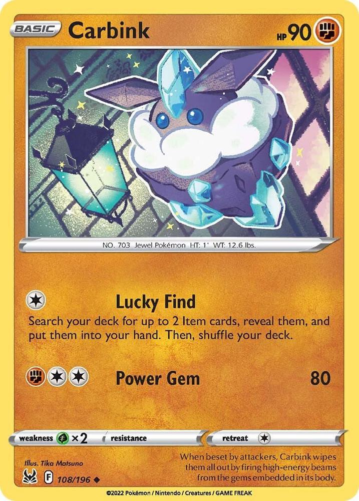 Pokemon Carbink 108/196 Lost Origin