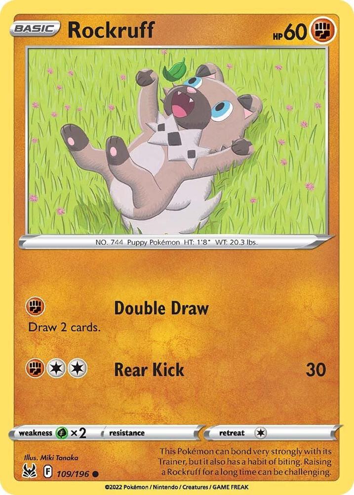 Pokemon Rockruff 109/196 Lost Origin