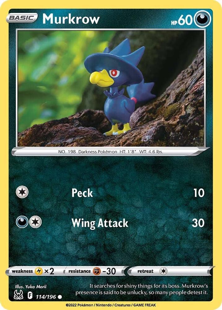 Pokemon Murkrow 114/196 Lost Origin