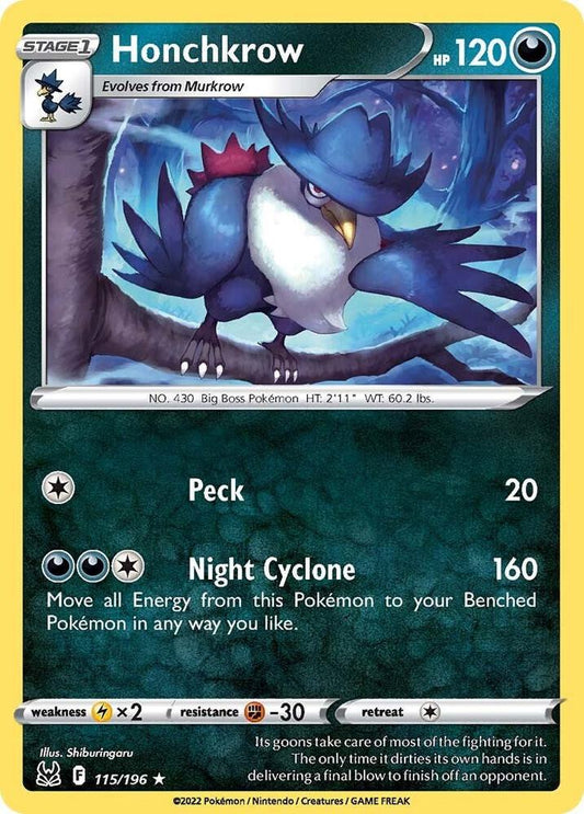 Pokemon Honchkrow 115/196 Lost Origin