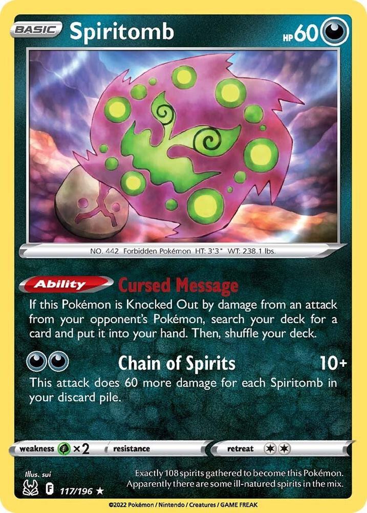Pokemon Spiritomb 117/196 Lost Origin