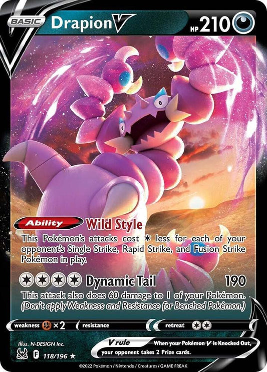 Pokemon Drapion V 118/196 Lost Origin