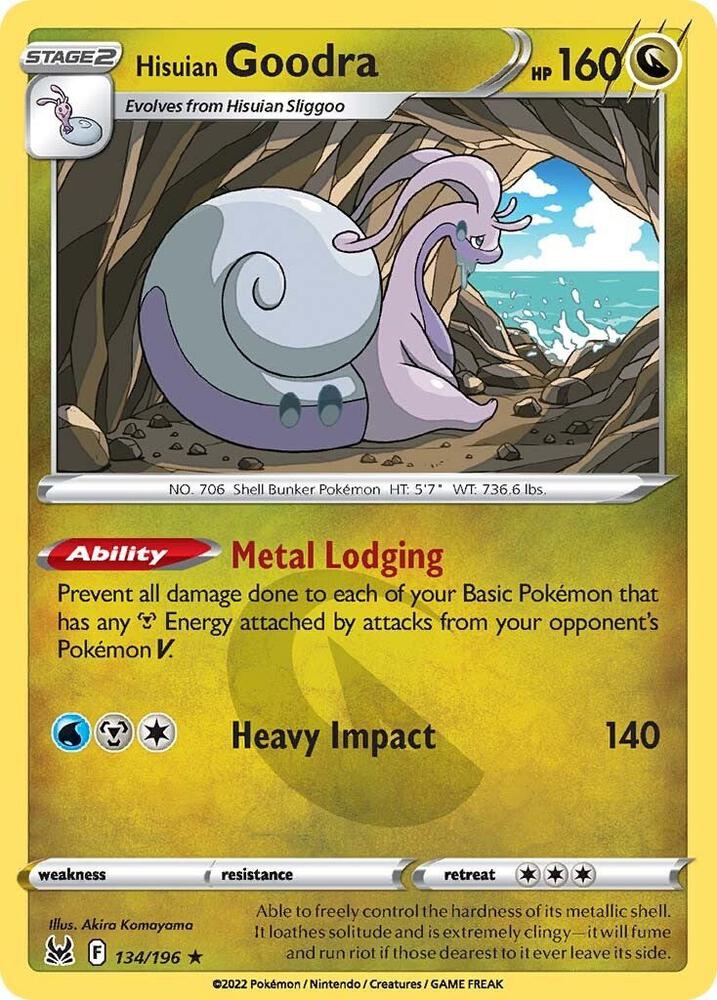 Pokemon Hisuian Goodra 134/196 Lost Origin