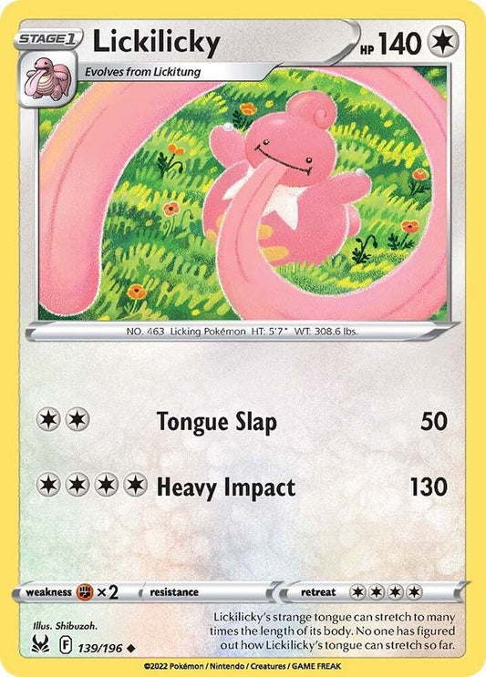 Pokemon Lickilicky 139/196 Lost Origin