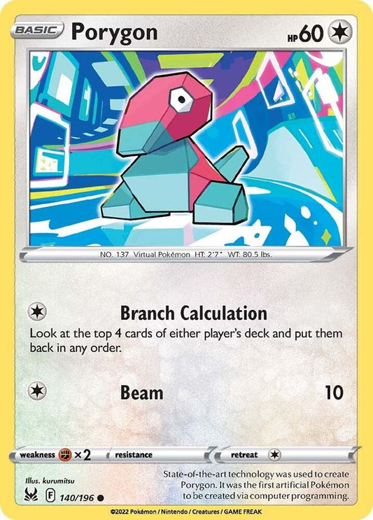 Pokemon Porygon 140/196 Lost Origin