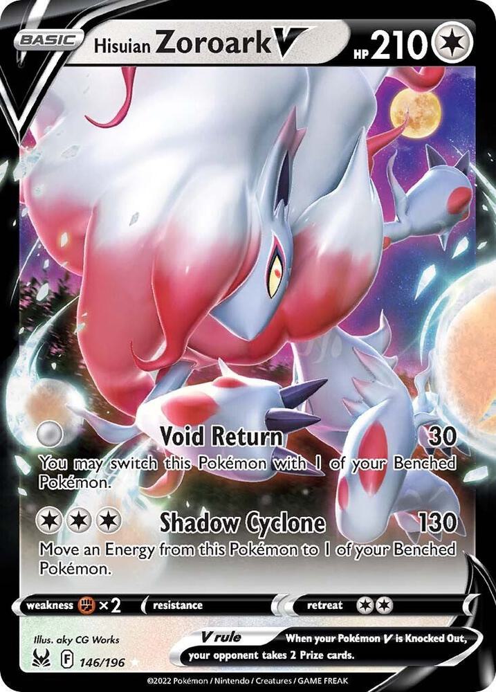 Pokemon Hisuian Zoroark V 146/196 Lost Origin