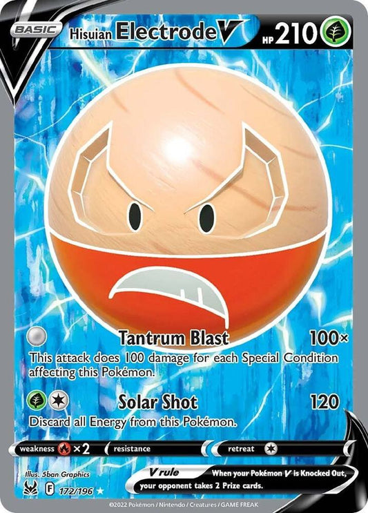 Pokemon Hisuian Electrode V 172/196 Lost Origin