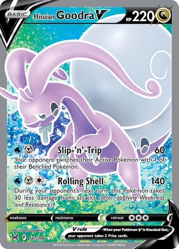 Pokemon Hisuian Goodra V 187/196 Lost Origin