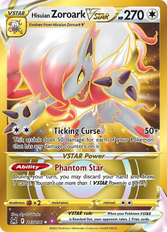 Pokemon Hisuian Zoroark VSTAR 213/196 Lost Origin