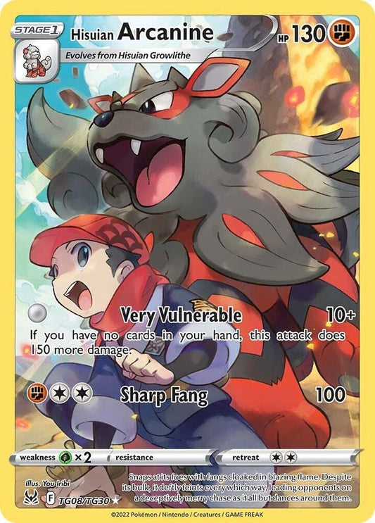Pokemon Hisuian Arcanine TG08/TG30 Lost Origin