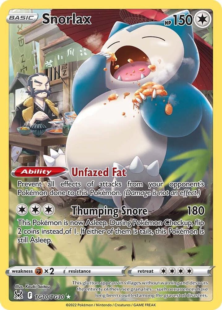 Pokemon Snorlax TG10/TG30 Lost Origin