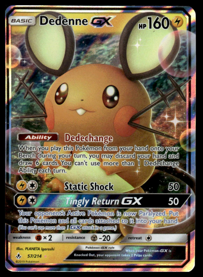 Pokemon SM - Unbroken Bonds #57/214 Dedenne GX
