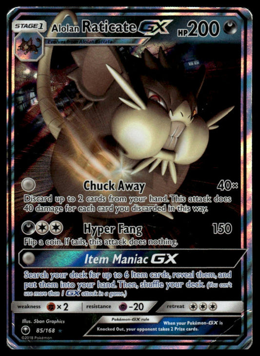 Pokemon SM - Celestial Storm #85/168 Alolan Raticate GX