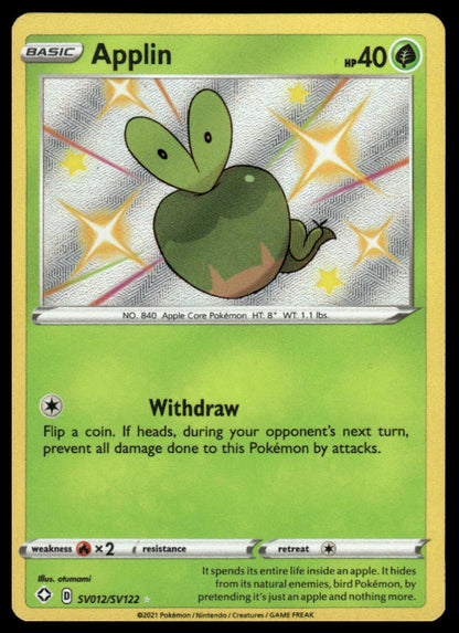 Pokemon Shining Fates: Shiny Vault #SV012/SV122 Applin