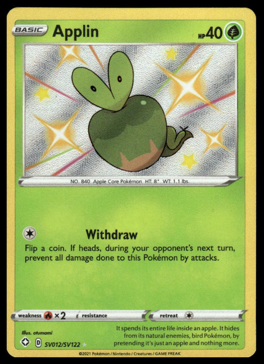 Pokemon Shining Fates: Shiny Vault #SV012/SV122 Applin