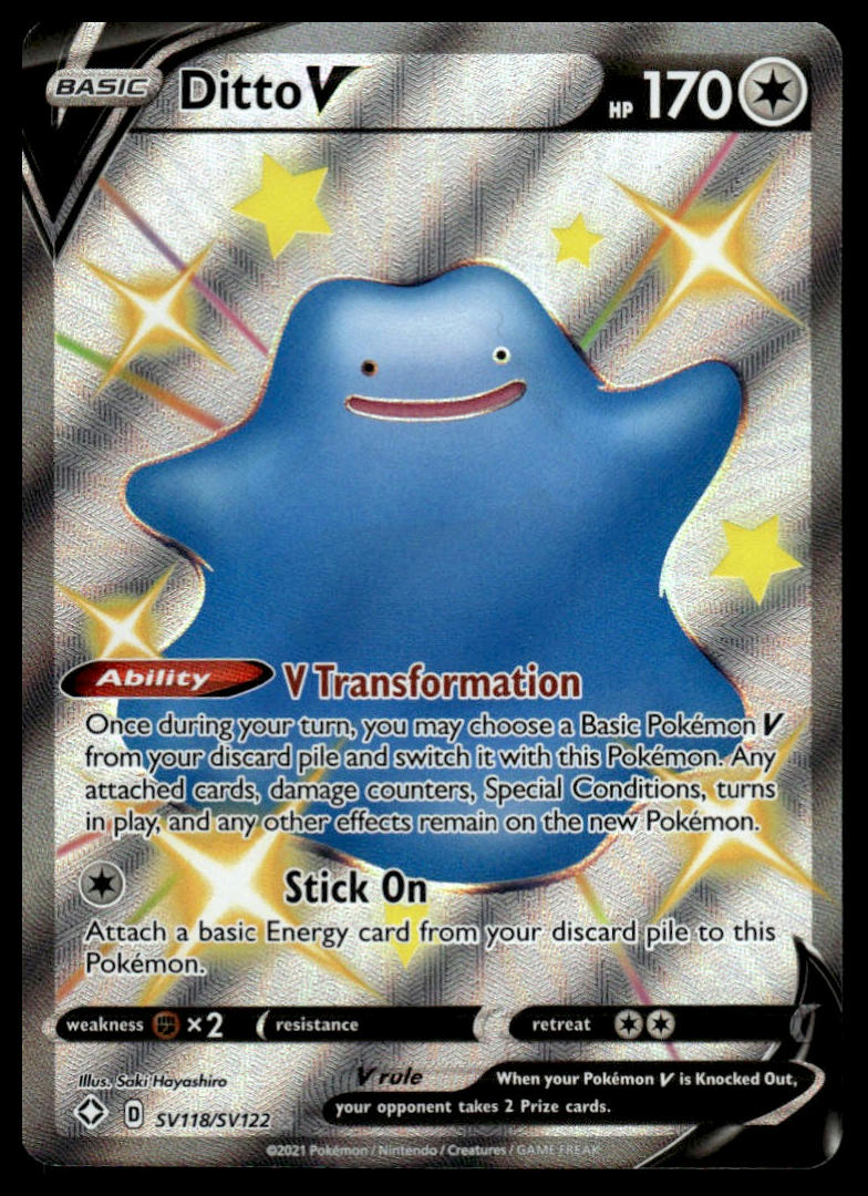 Pokemon Shining Fates: Shiny Vault #SV118/SV122 Ditto V