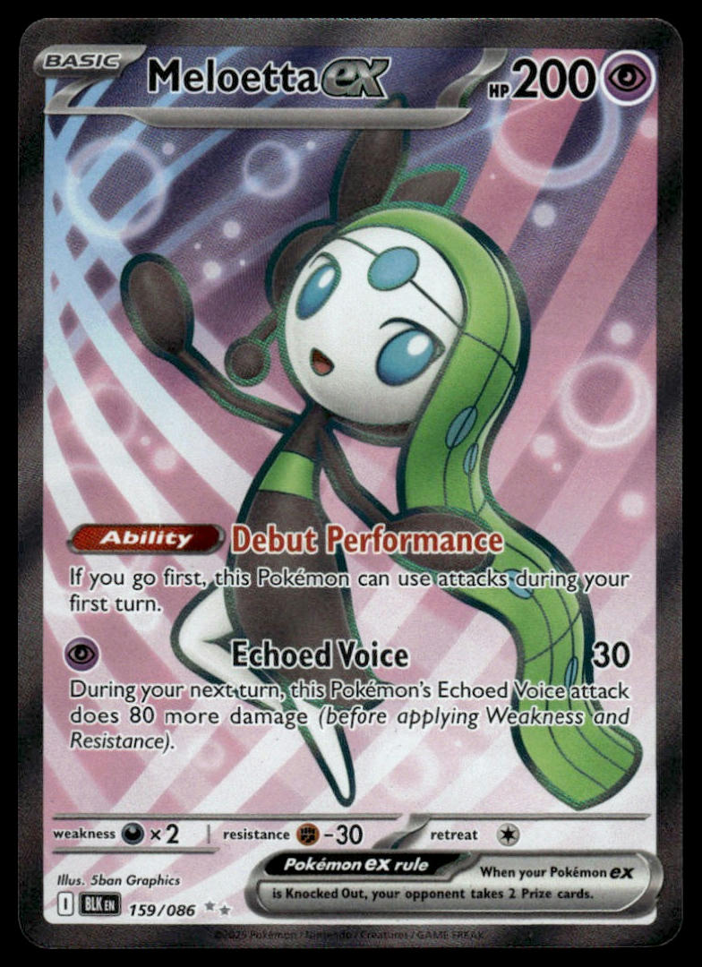 Pokemon SV: Black Bolt #159/086 Meloetta ex