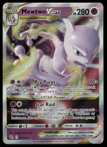 Pokemon Mewtwo VSTAR #031/078 Pokemon GO