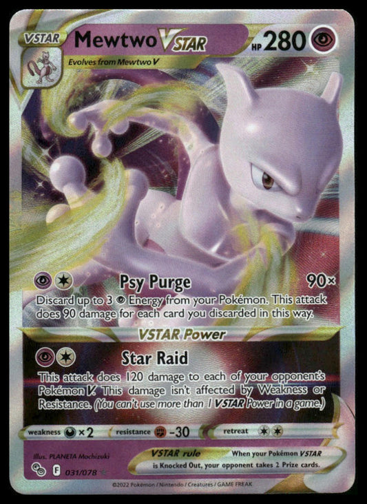 Pokemon Mewtwo VSTAR #031/078 Pokemon GO