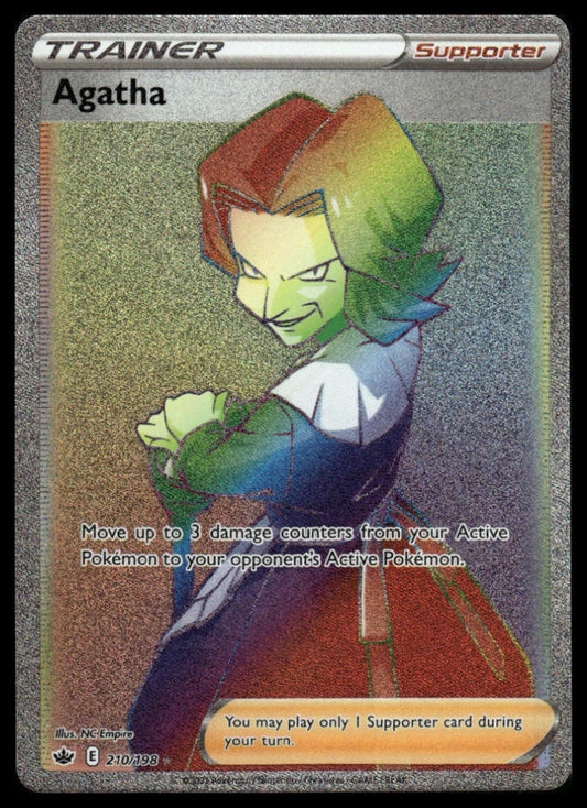 Pokemon Agatha (Secret) #210/198 SWSH06: Chilling Reign