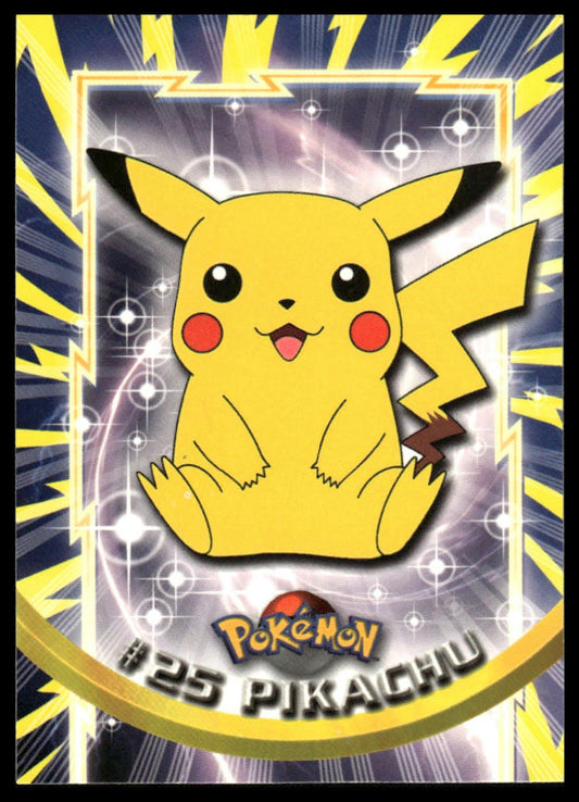 Pokemon Pikachu Blue Topps Logo #25 1999 Topps Pokemon TV Animation Series 1