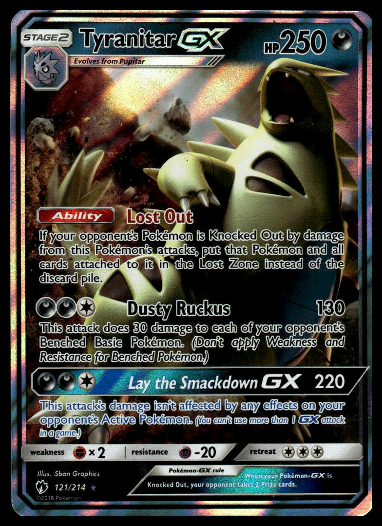 Pokemon Tyranitar GX #121/214 SM - Lost Thunder