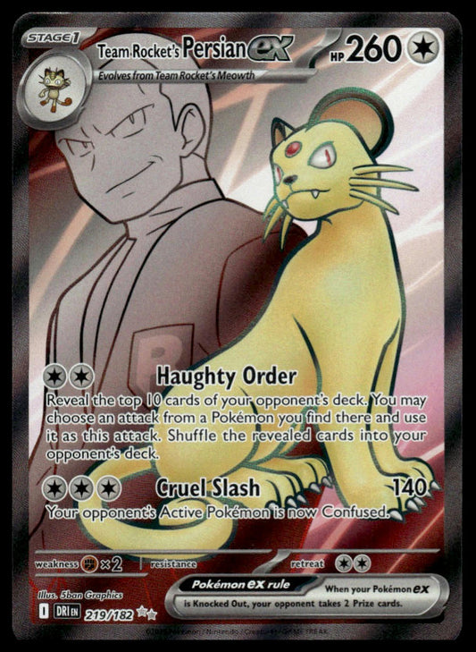 Pokemon Team Rocket's Persian ex #219/182 SV10: Destined Rivals