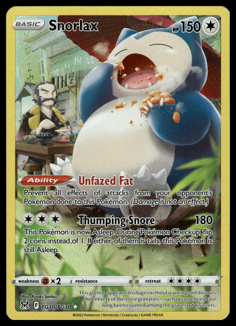 Pokemon Snorlax #TG10/TG30 SWSH11: Lost Origin Trainer Gallery