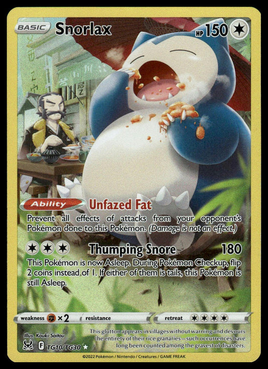 Pokemon Snorlax #TG10/TG30 SWSH11: Lost Origin Trainer Gallery